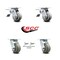 Service Caster 4 Inch Thermoplastic Rubber Caster Set with Roller Bearing 2 Brake 2 Swivel Lock SCC-TTL30S420-TPRRF-2-BSL-2 - alternate 6
